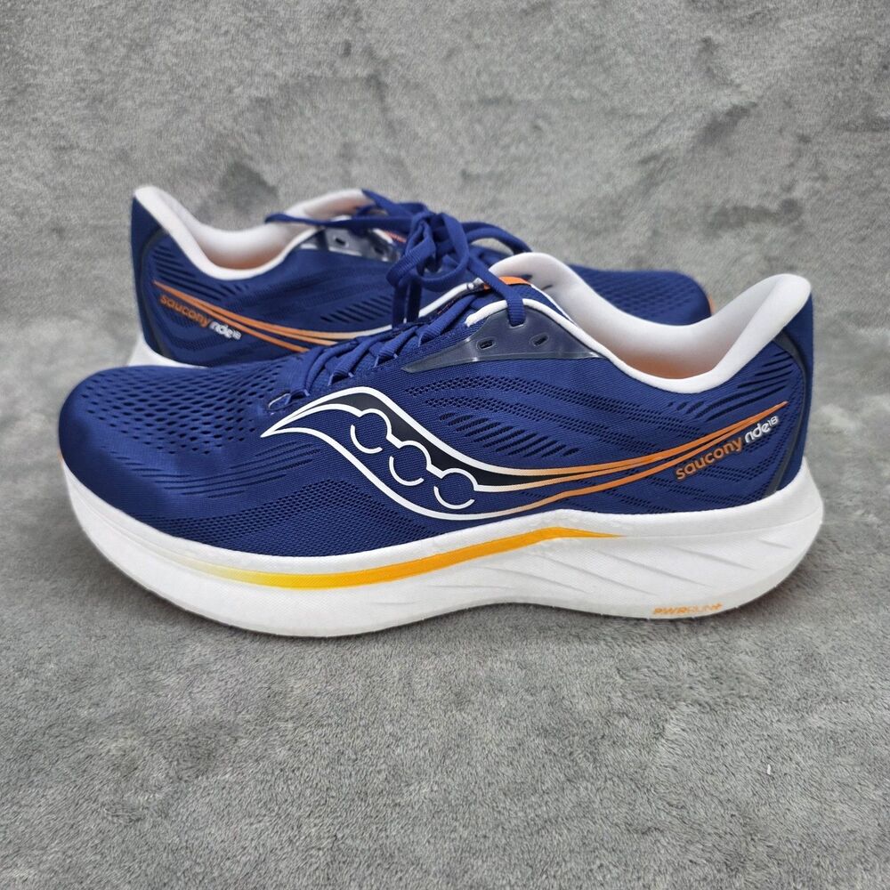 Saucony Men's Ride 18 Azurite/Peel Running Shoes S21000-163 Size 12W